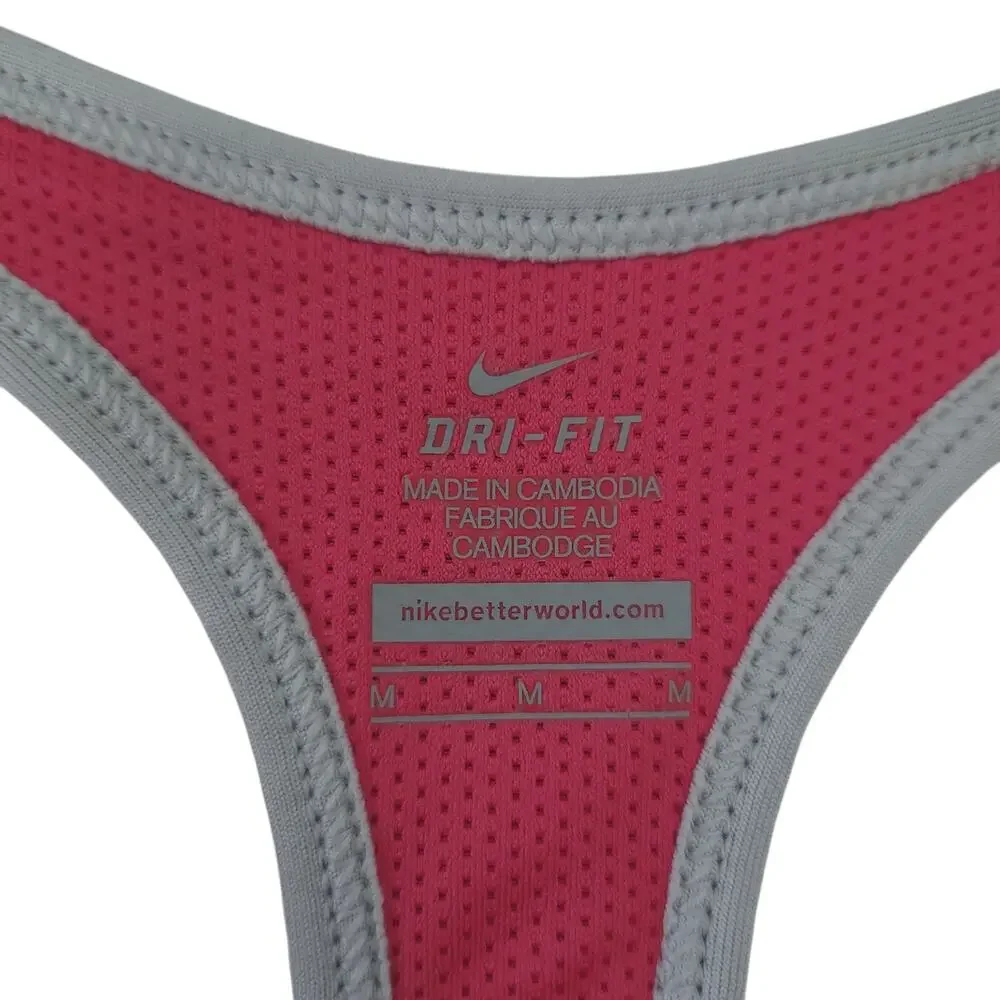 Nike Dr-Fit Workout Tank Top Medium Built in Cups Pink Gym Exercise top